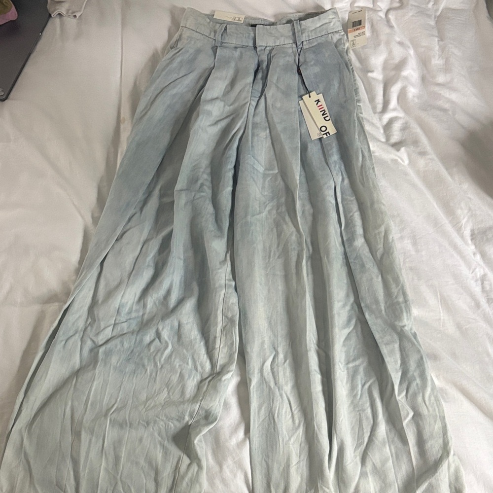 Women's Light Blue Flare Pants